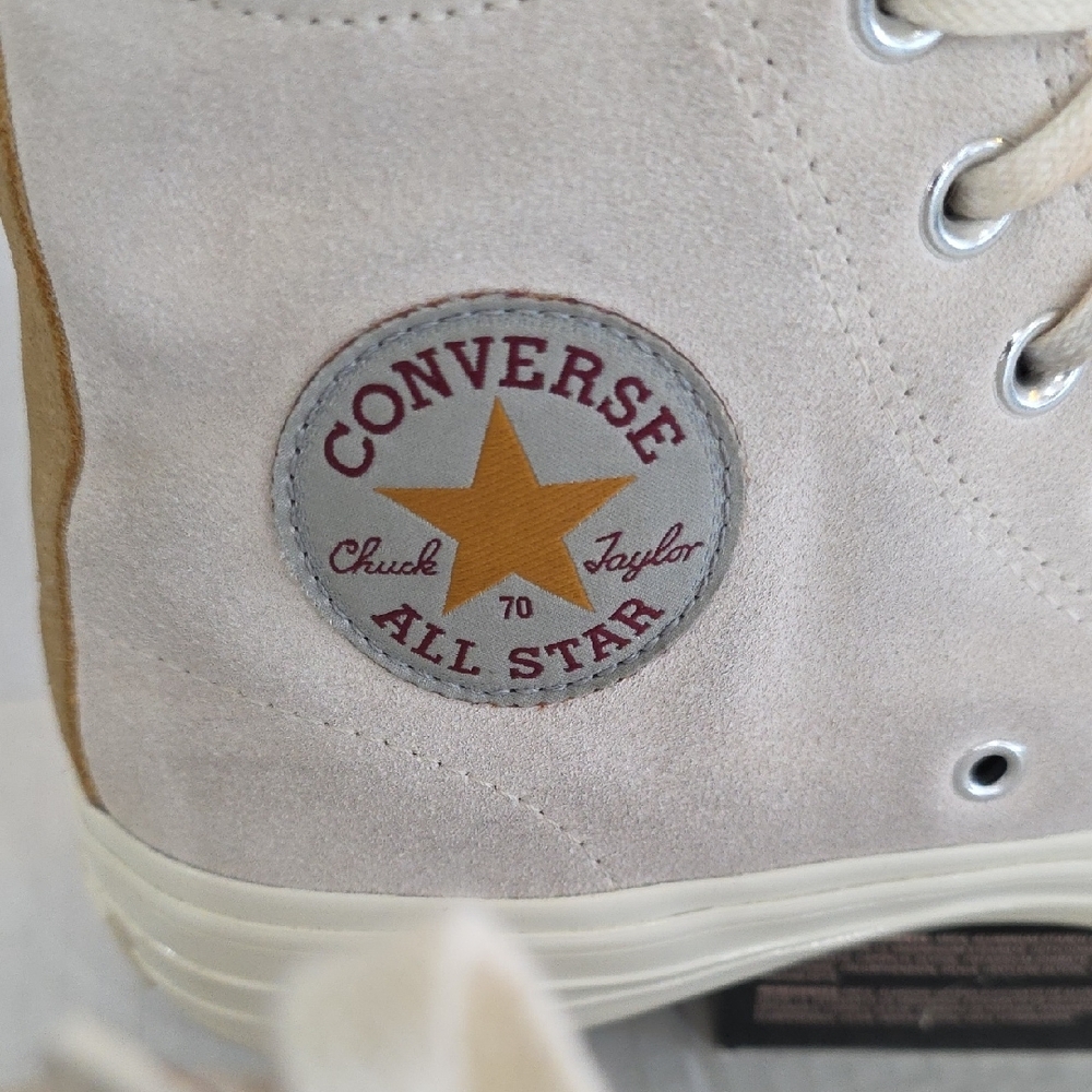 Converse Carhartt Leather All Star High-Tops in Brown/White Women's 8.5 Men 6.5 - Picture 5 of 13